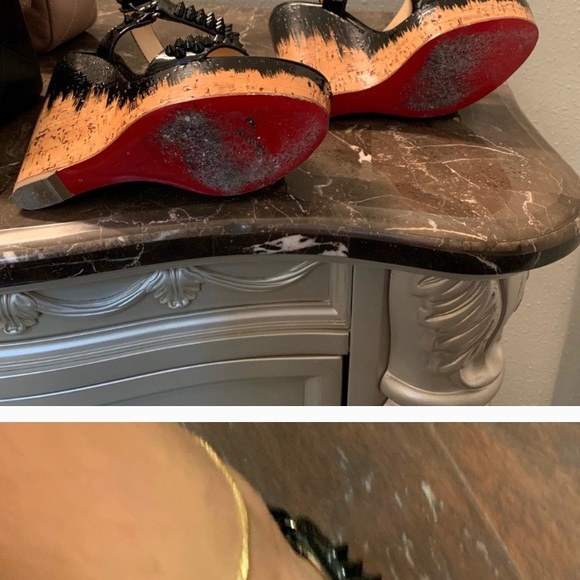 Louboutin spike wedge. Worn once. - Picture 3 of 3